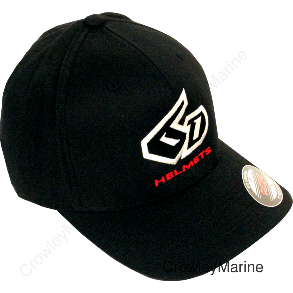 6D Helmets Logo Flexfit® Hat - Black - Small/Medium