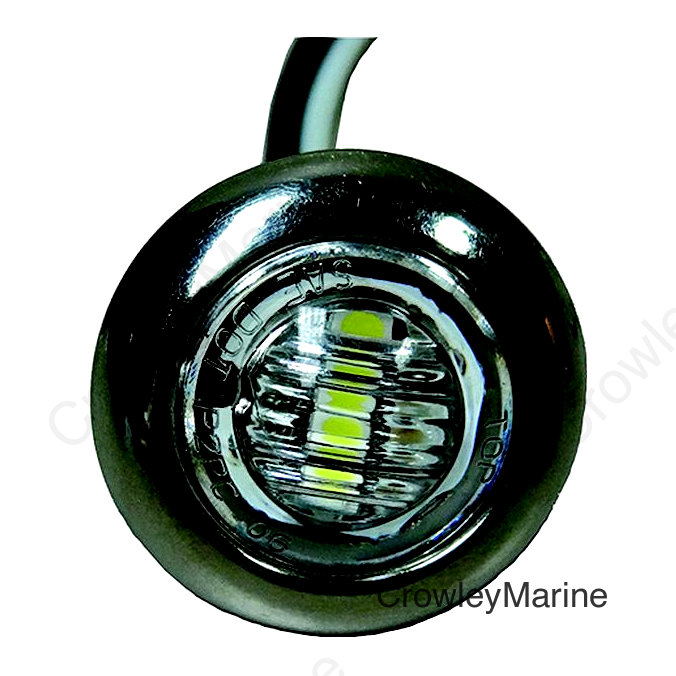T-H LED Push-In Utility Light With Stainless Steel Bezel