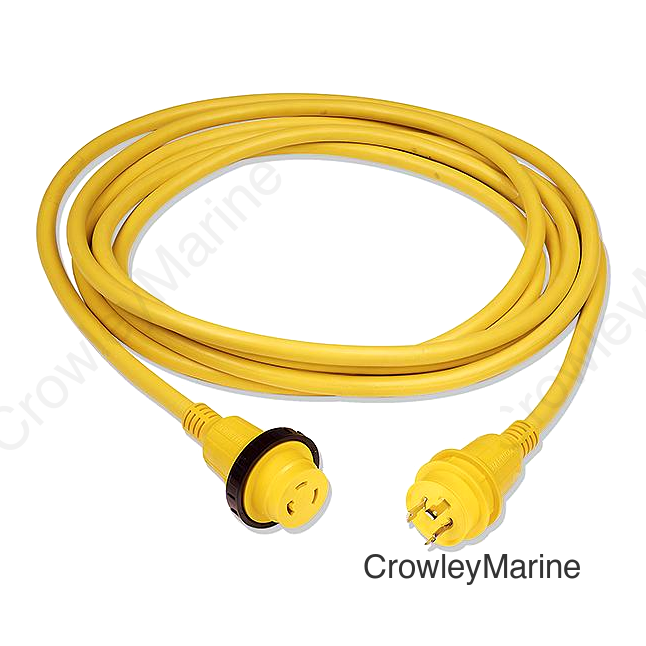 Marinco 199117 30A/125V Powercord Plus® ShorePower Cordset w/LED, 25' Yellow