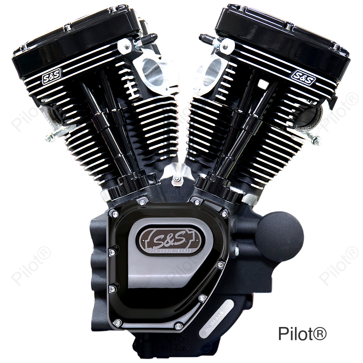 T124 Long Block Engine - Black - Touring
