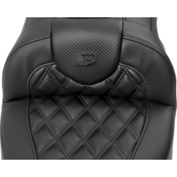 Roadsofa™ Extended Reach Seat - with Backrest - Carbon Fiber - Lattice Stitch - FLTR/FLHX '23-'24