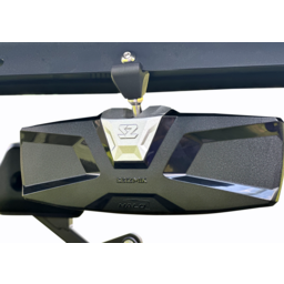 Mirror - Halo R - Rear View - Rectangle - Black w/Silver Bezel - CF Moto thumbnail-3