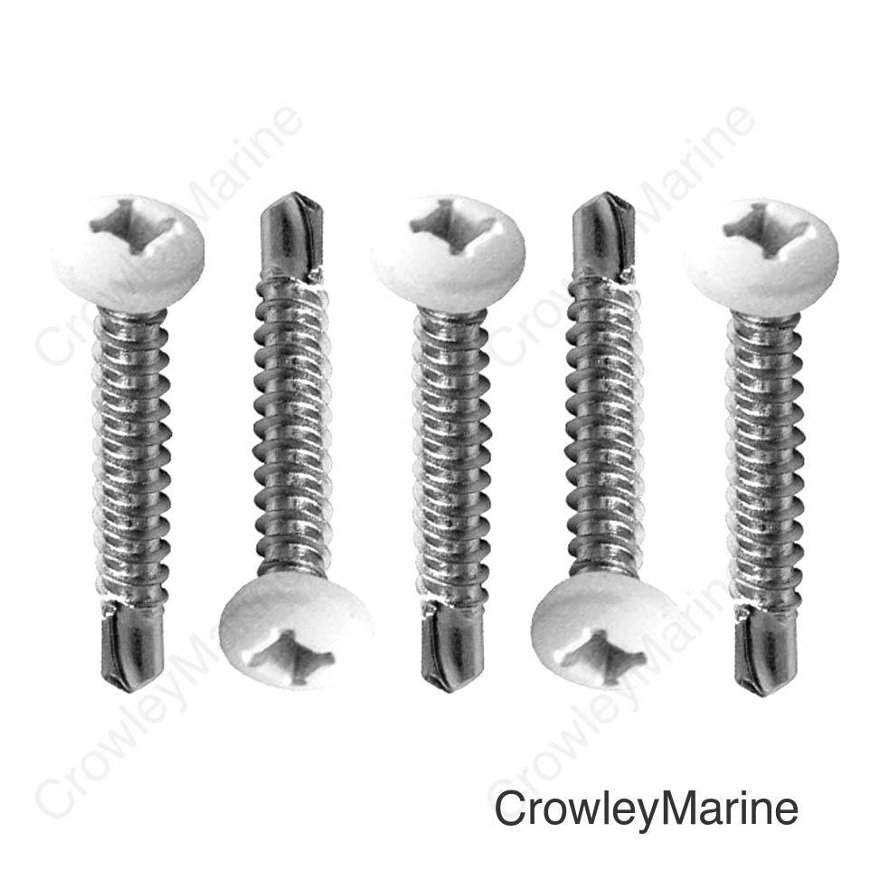 AP Products 012-PTK500W 8X1 Pan Head Tri-Screw SD, White 8x1, 500 Pack