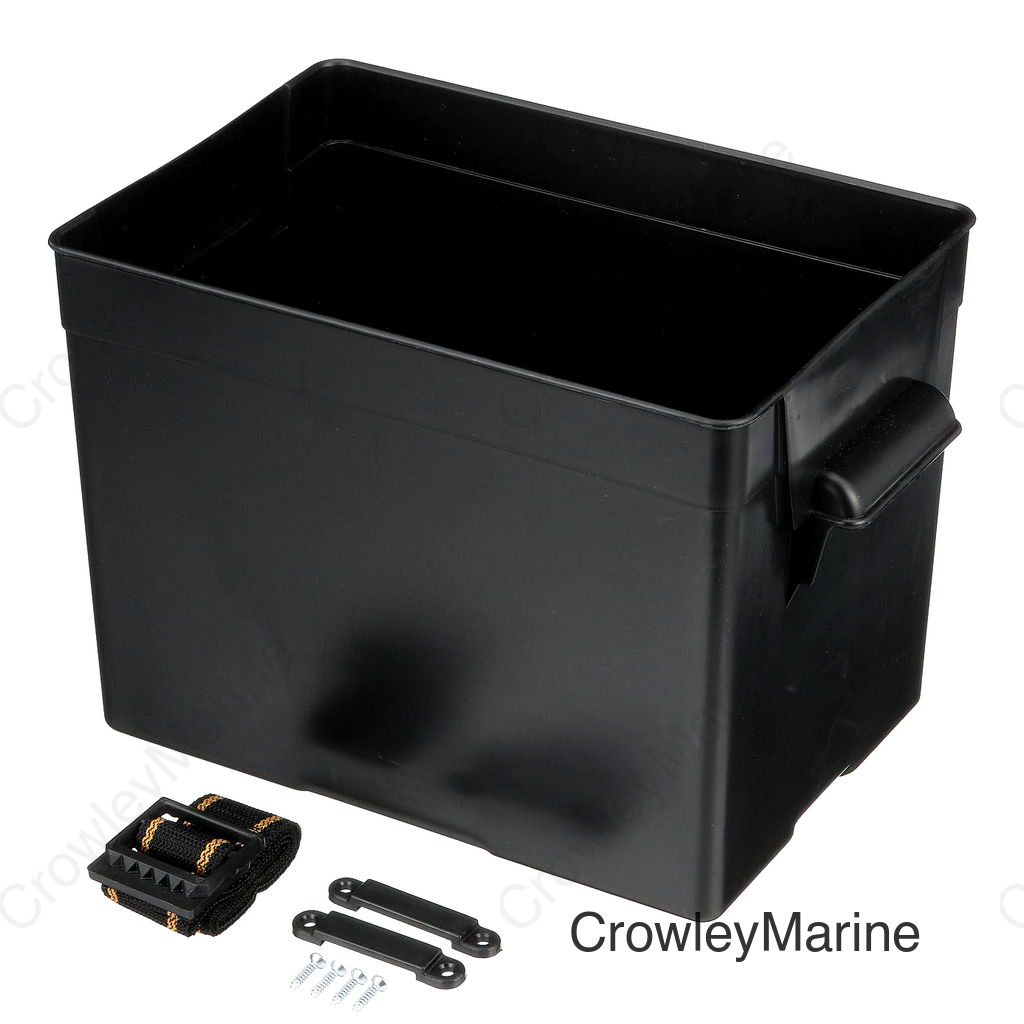 Seachoice USCG-Approved Marine Group 24 Series Standard Battery Box with Strap & Mounting Kit