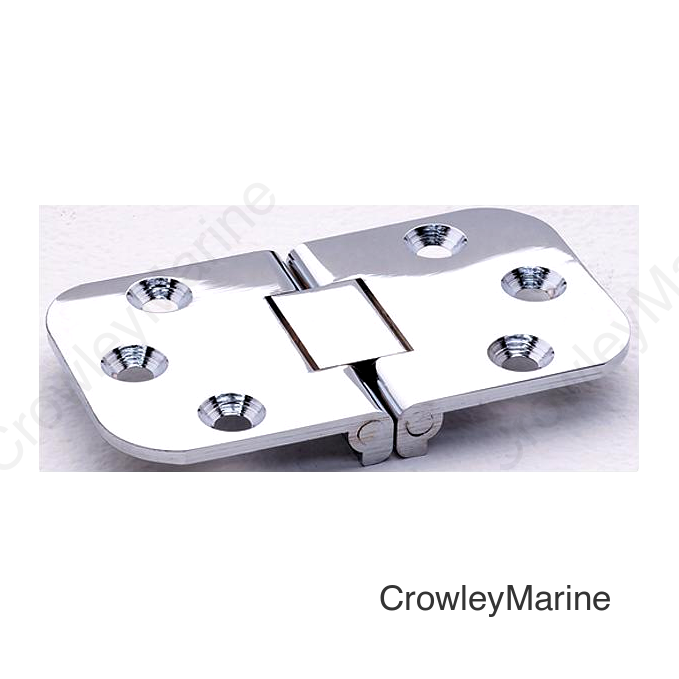 Attwood Flush Hinge, Square End, Stamped Stainless Steel 2-3/4" x 1-9/16"