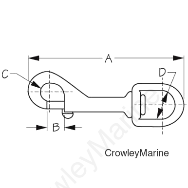 BRONZE SWIVEL EYE Belt SNAP-5/8 (136016-1)