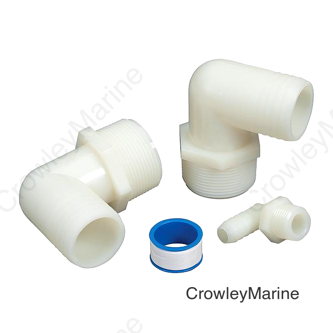 Waste Hose Tank Adapter Kit, 90° Pipe To Hose