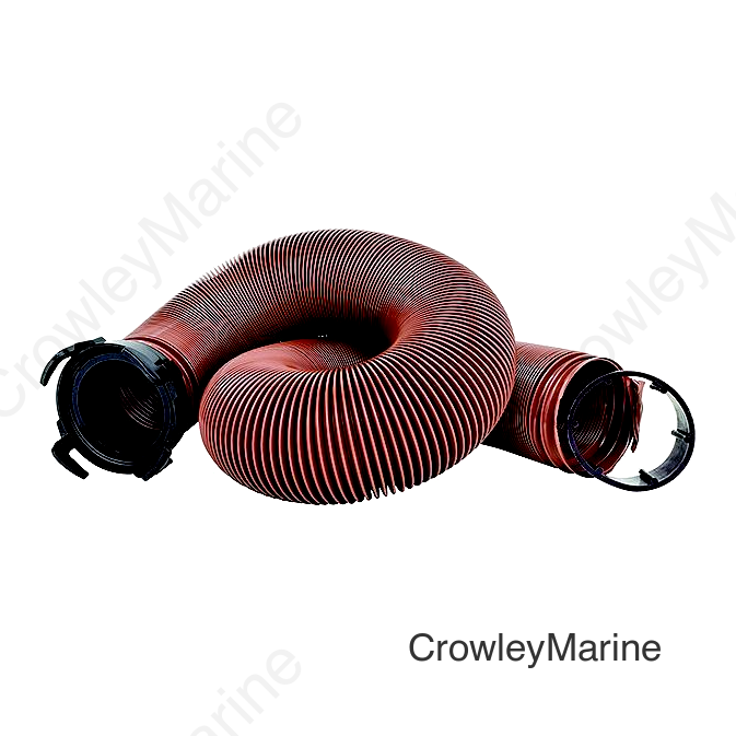 Valterra D04-0086 Bronze 10' E-Z Flush Heavy Duty RV Drain Hose & 3" Straight Hose Adapter
