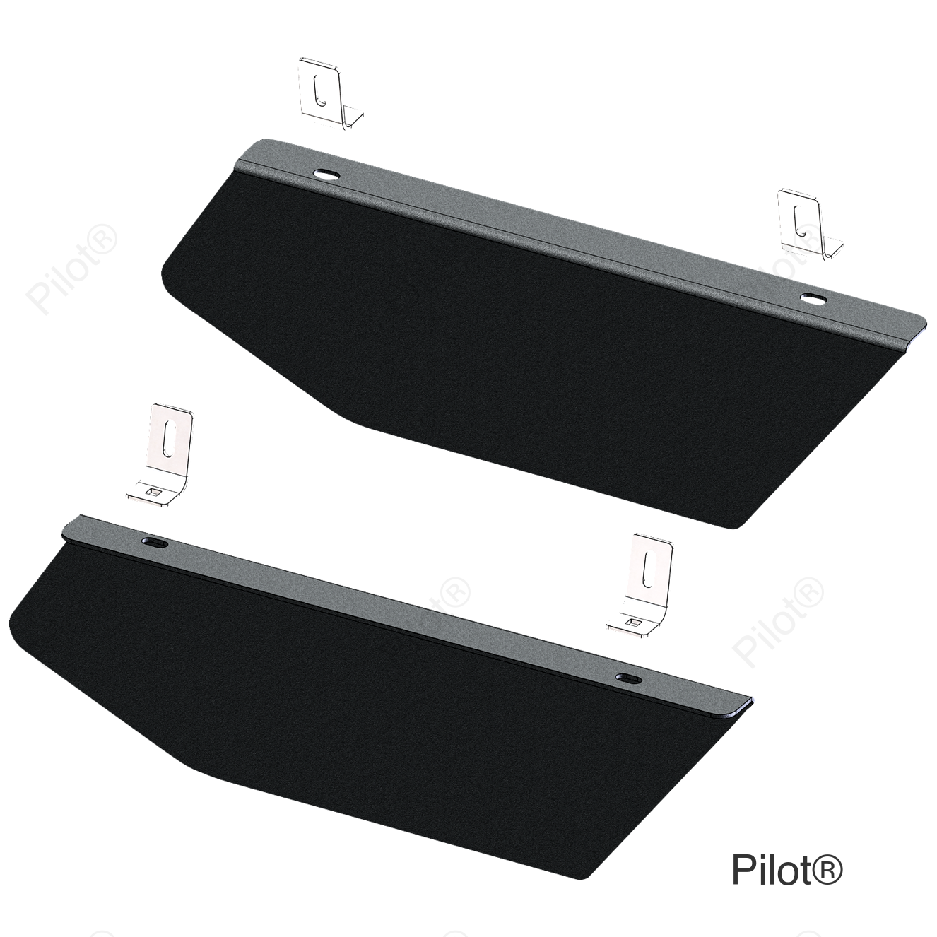 Rear Lower Doors - Black - Talon 1000-4
