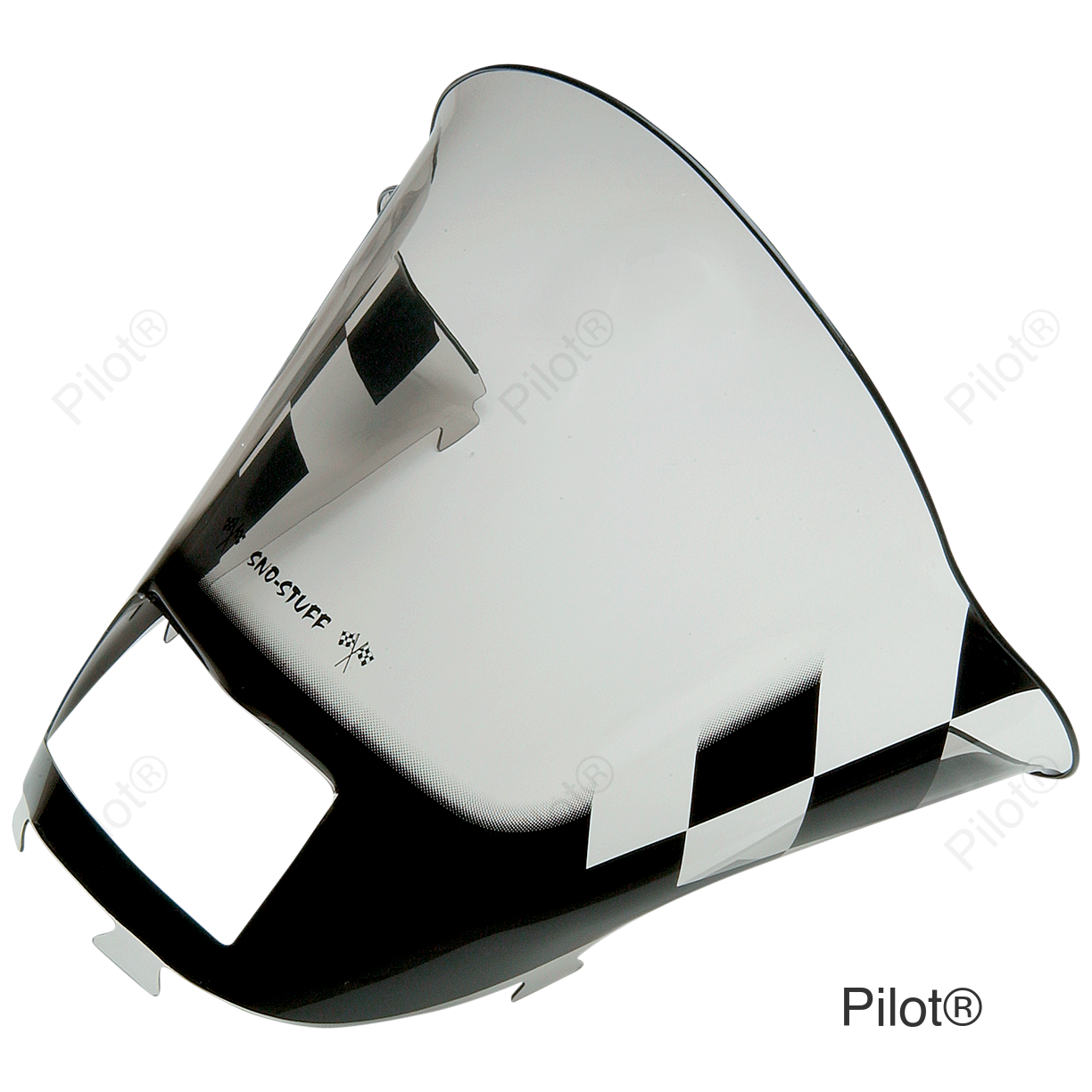 Windshield - Black/Smoke Checkered - Ski Doo