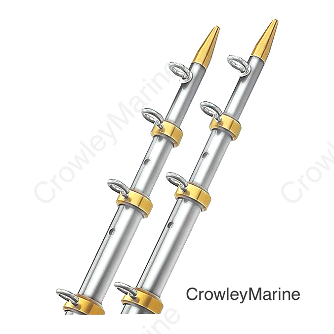 15' Heavy Duty Silver/Gold Telescoping Outrigger