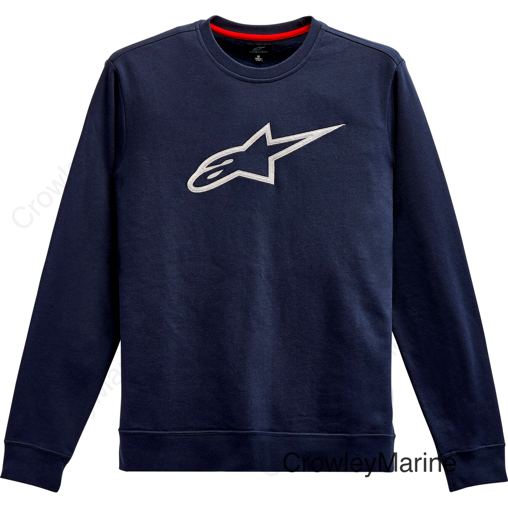 AGELESS CREW FLEECE NAVY/GREY MD