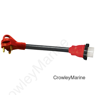 30AM-50AF DETACH ADAPTERCORD W/HDL, 12", RED, PK (RV0000603)