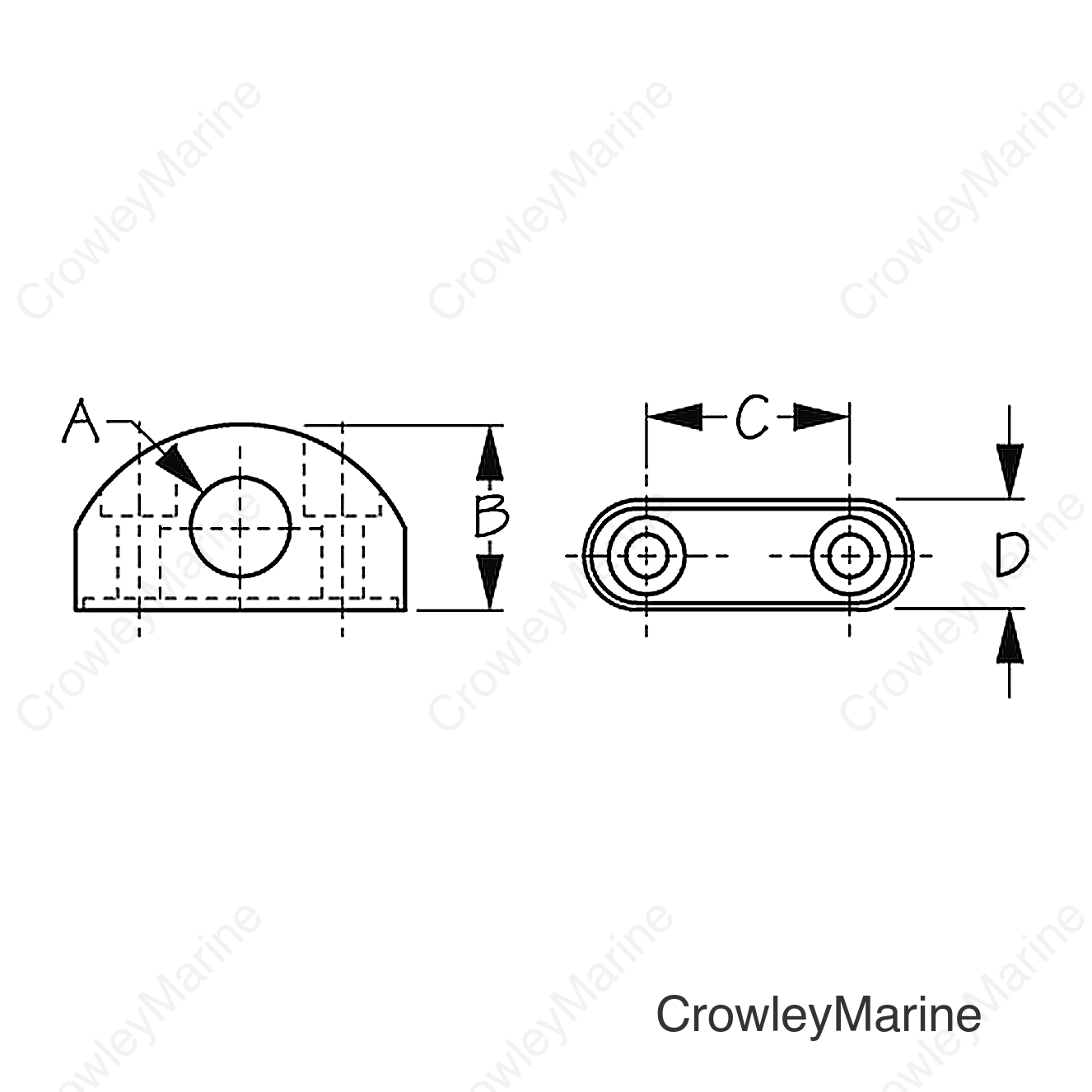 NYLON FAIRLEAD 1/2" EYE BLK