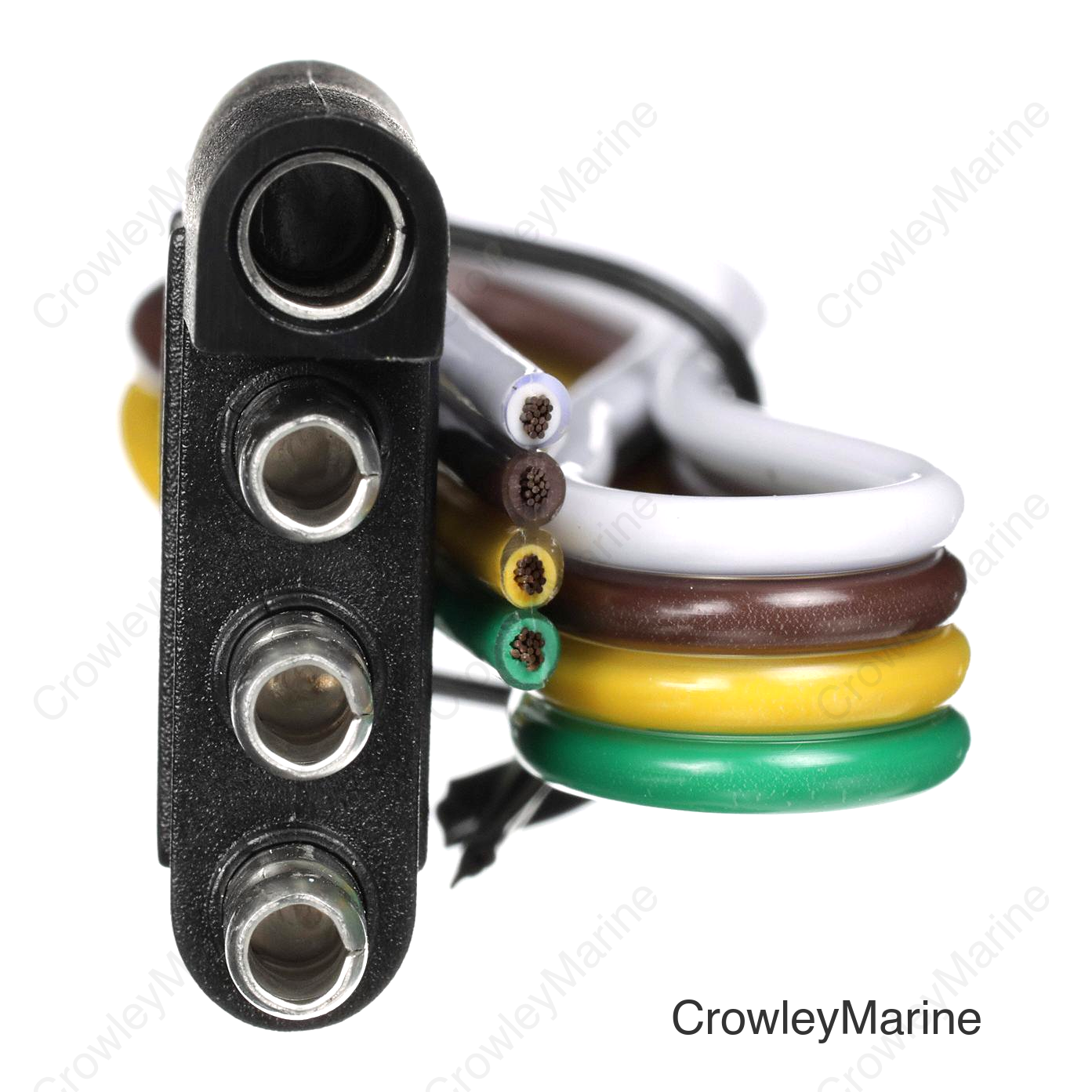 Seachoice 4-Way Flat Connector, Trailer Side, 12 in. Lead, 7.5 Max. Amp Load