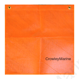 Safety, Flag, 18"x 18", Orange w/ Grommets (397712)