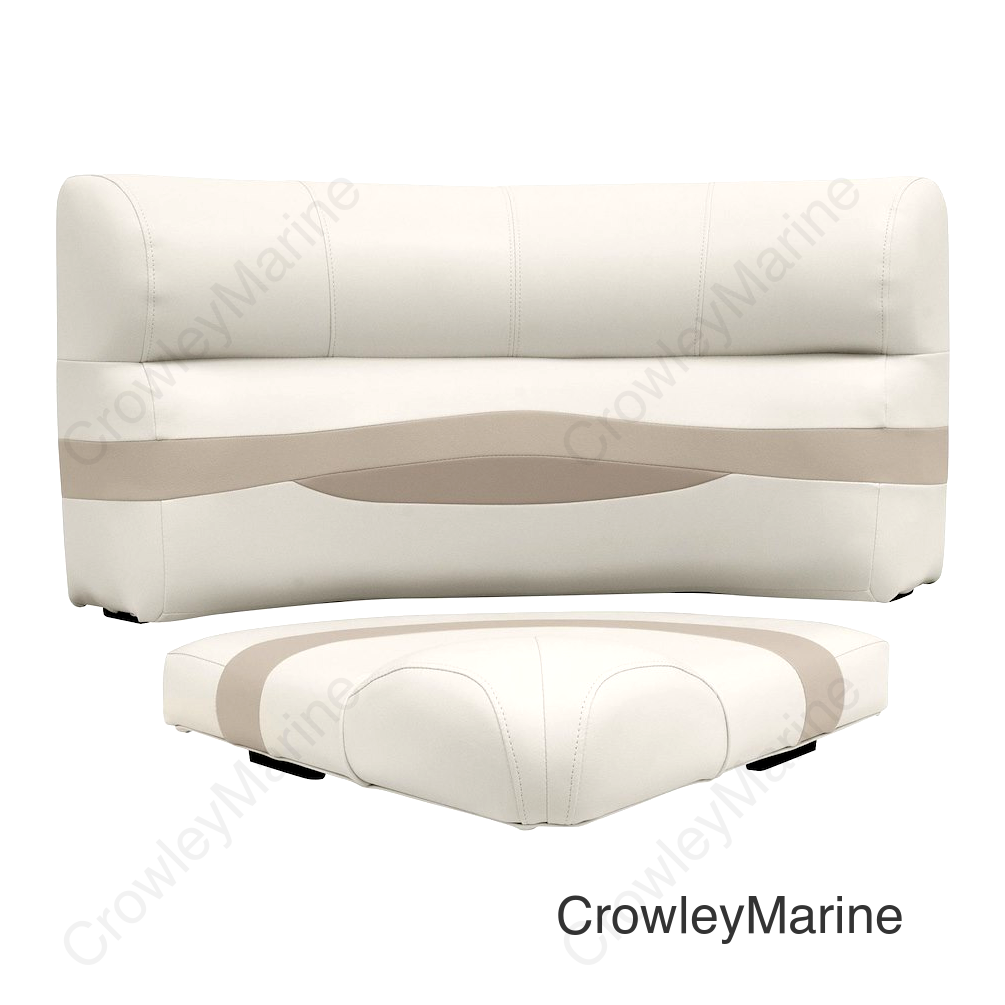 Wise BM110281066 Premier Pontoon 32" Bow Radius Corner Section w/Base, Stone/Mocha Java/Khaki