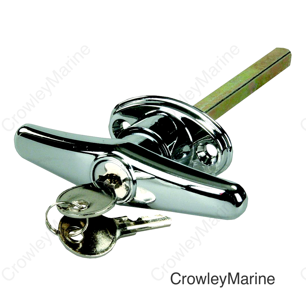 JR Products 10885 Chrome Locking T Handle for Truck Caps, Bed Covers & Tool Boxes