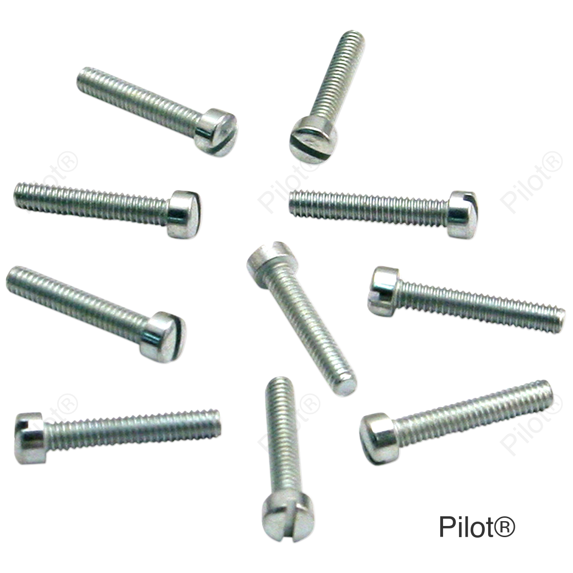 Slotted Flat Head Screws - 10-Pack