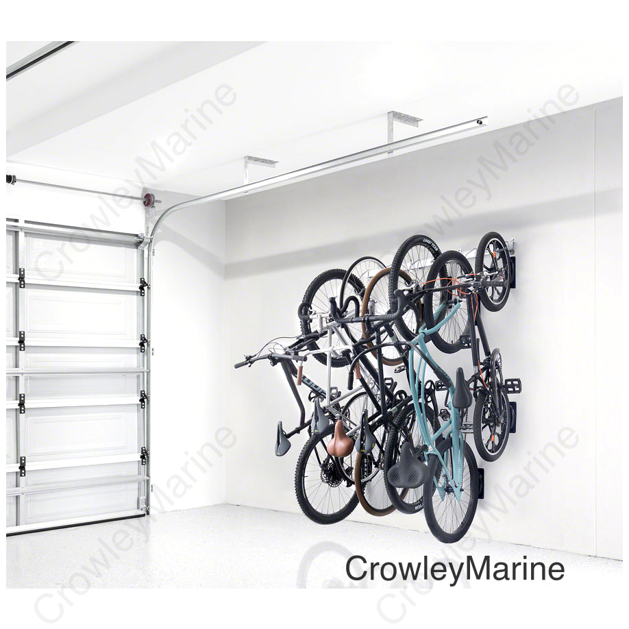 Delta Heavy Duty Track Rack Wall Mount Bike Rack - 6-Bike Silver