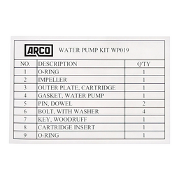 Arco WP019 New Water Pump Repair Kit for Yamaha Outboard thumbnail-4