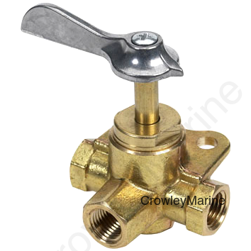 SHUT OFF VALVE 3WAY BR 1/4" FNPT