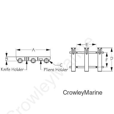 3 RACK ROD HOLDER WHITE (325038-1)