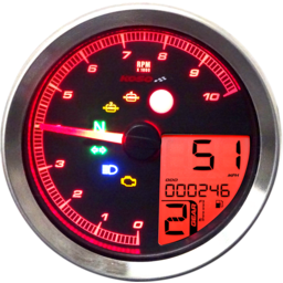 TNT-04 Multifunction Meter - Silver Bezel - 3.30" Diameter x 2.19" D thumbnail-1