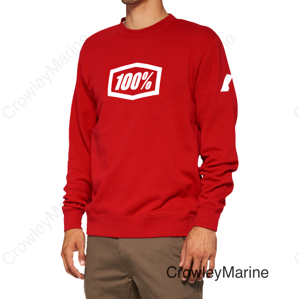 Icon Long-Sleeve Fleece Sweatshirt - Red - 2XL