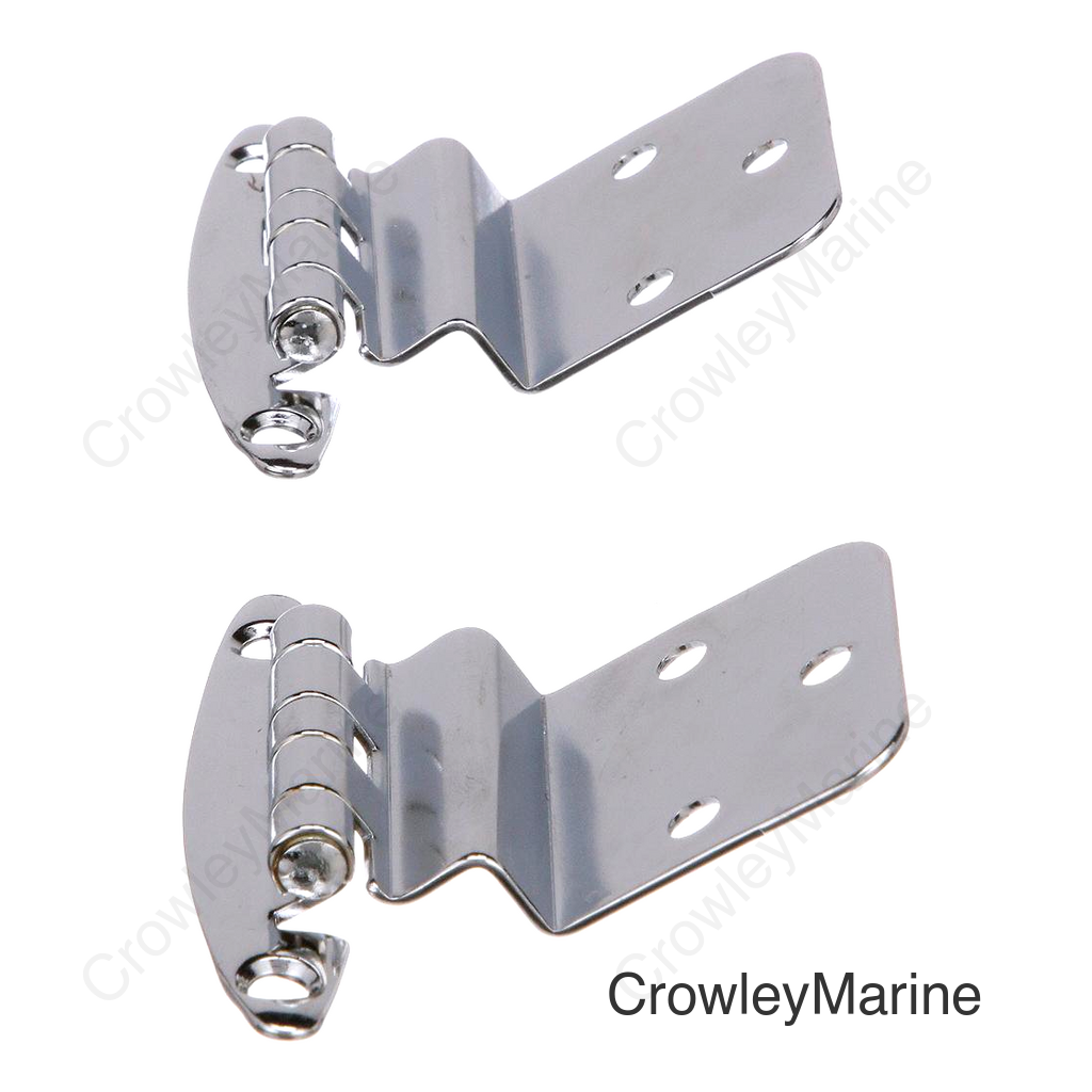 Seachoice Inset Hinges w/ 3/8 in. Inset, Chrome-Plated Brass, 2-3/4 in. X 2-1/8 in., Pack of 2