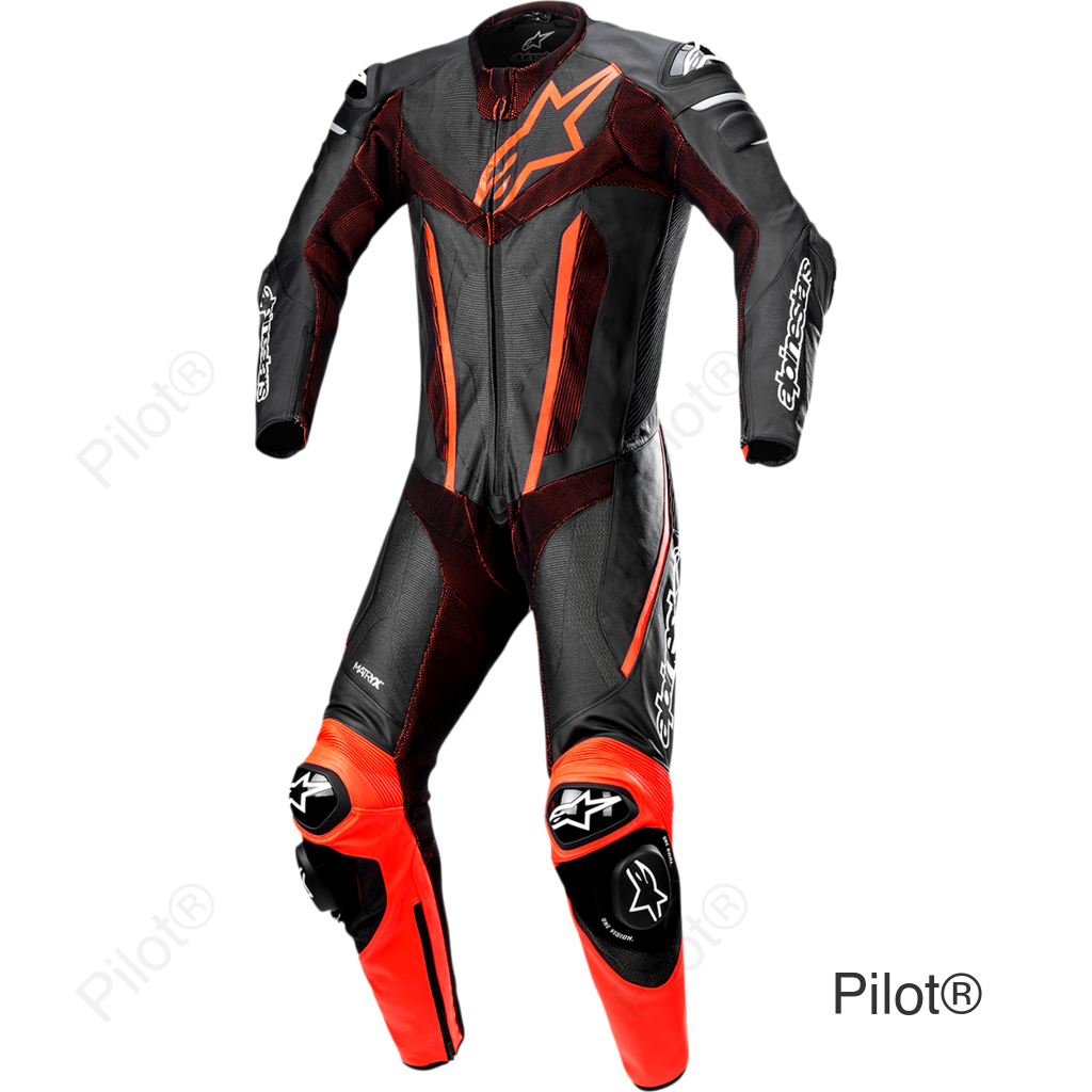 Fusion 1-Piece Suit - Black/Red Fluorescent - US 40 / EU 50
