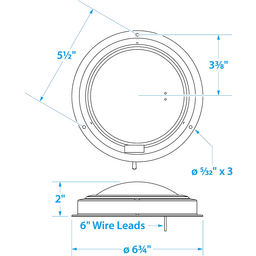 Seachoice LED Surface-Mount Dome Light, Bright White, Stainless Steel Flange, 5 in. Diameter thumbnail-6