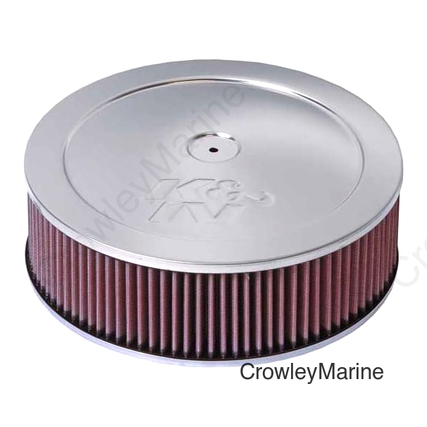 K&N Custom Round Filter 5-1/8in FLG / 11in Dia / 4-3/4in H w/VENT