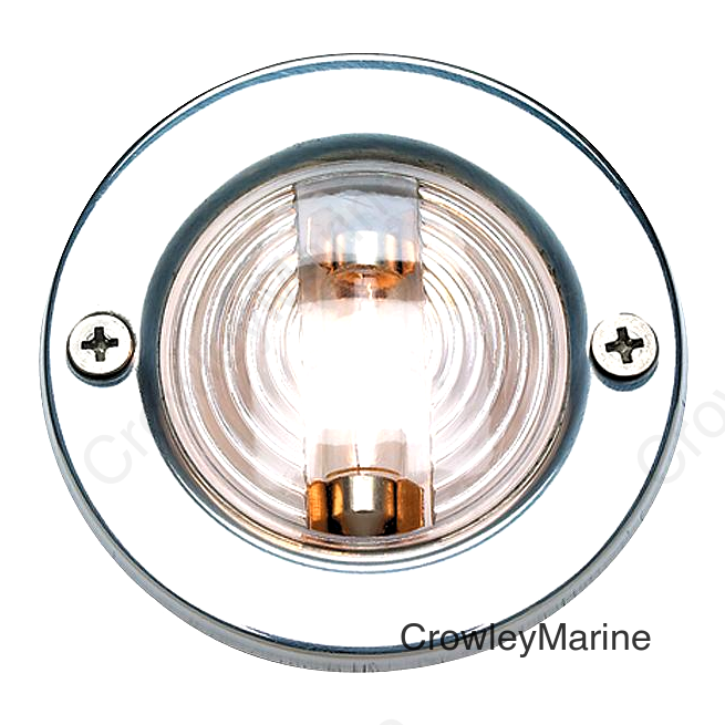 Seachoice 3" Transom Light With Stainless Steel Flange