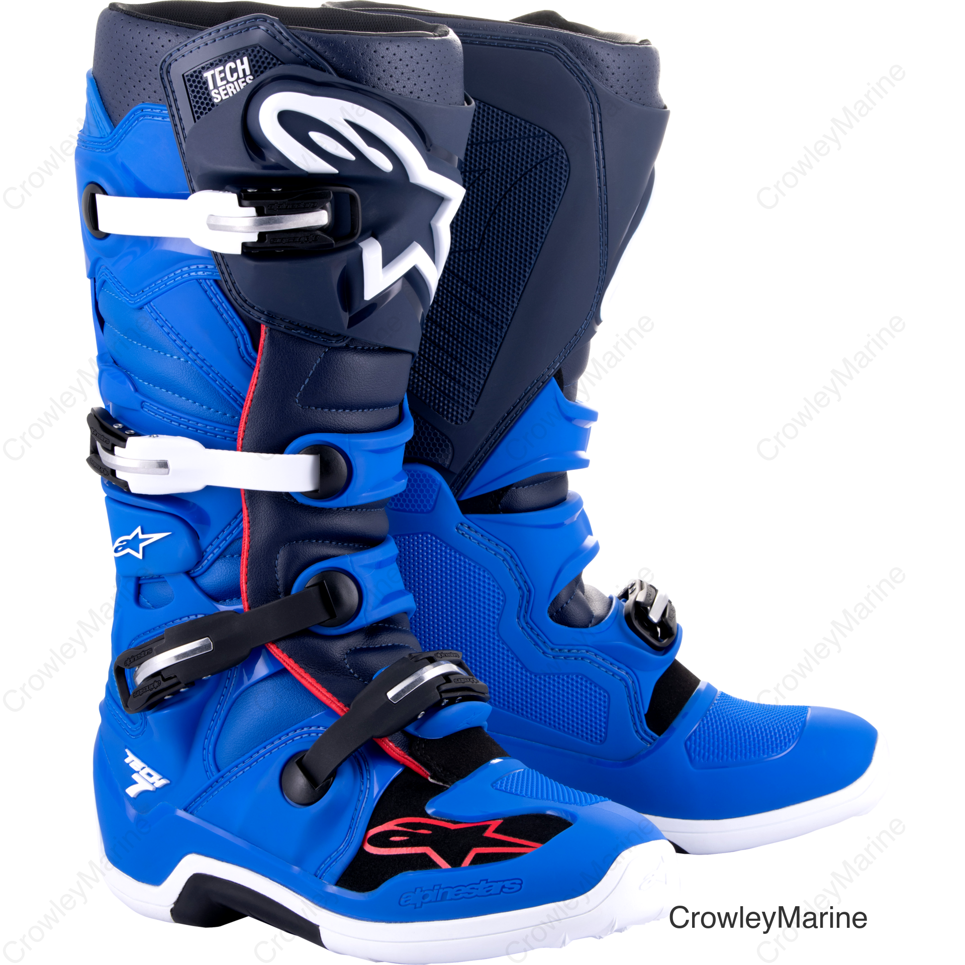TECH 7 BOOTS ALPINE BU/NGT NVY/BT RD SZ 7