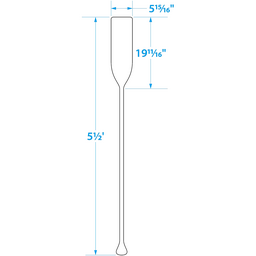 Seachoice 5.5 Ft. Wood Paddle, New Zealand Pine Construction, 19-11/16 In. X 5-7/8 In. Blade, Wide Top Hand Grip, Clear Finish thumbnail-4