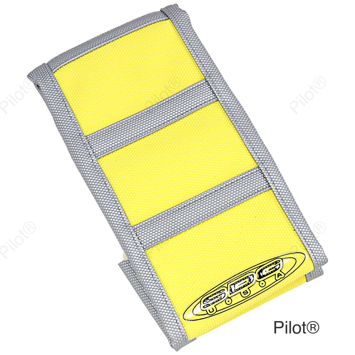 6-Ribbed Seat Cover - Gray Ribs/Yellow Tip/Gray Sides