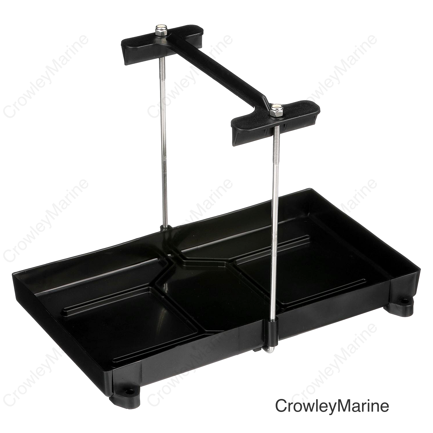 Seachoice USCG-Approved Marine Group 27 Series Hold-Down Battery Tray, Black
