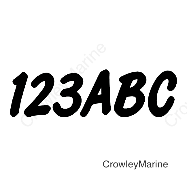 Hardline Series 400 Registration Kit, Smooth Cursive Font With Left to Right Color Gradation (Includes 4 Sets of 3" A-Z, 0-9)