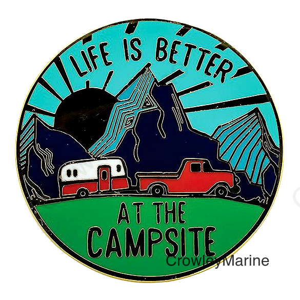Camco 53265 Enamel Pin, Sunrise Round