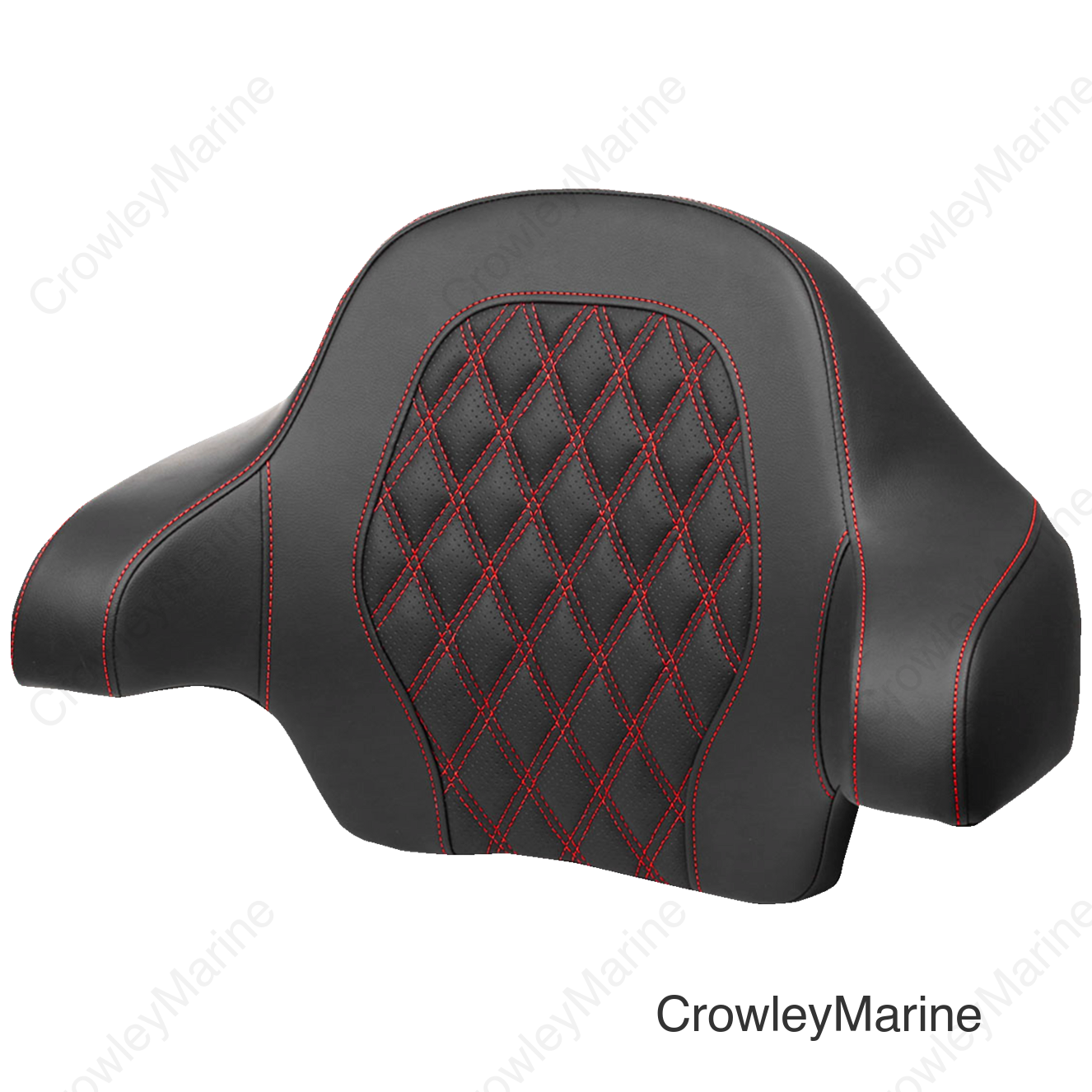 Tour-Pak® Backrest Pad - Lattice Stitch - Red Stitch - FL '14-'24