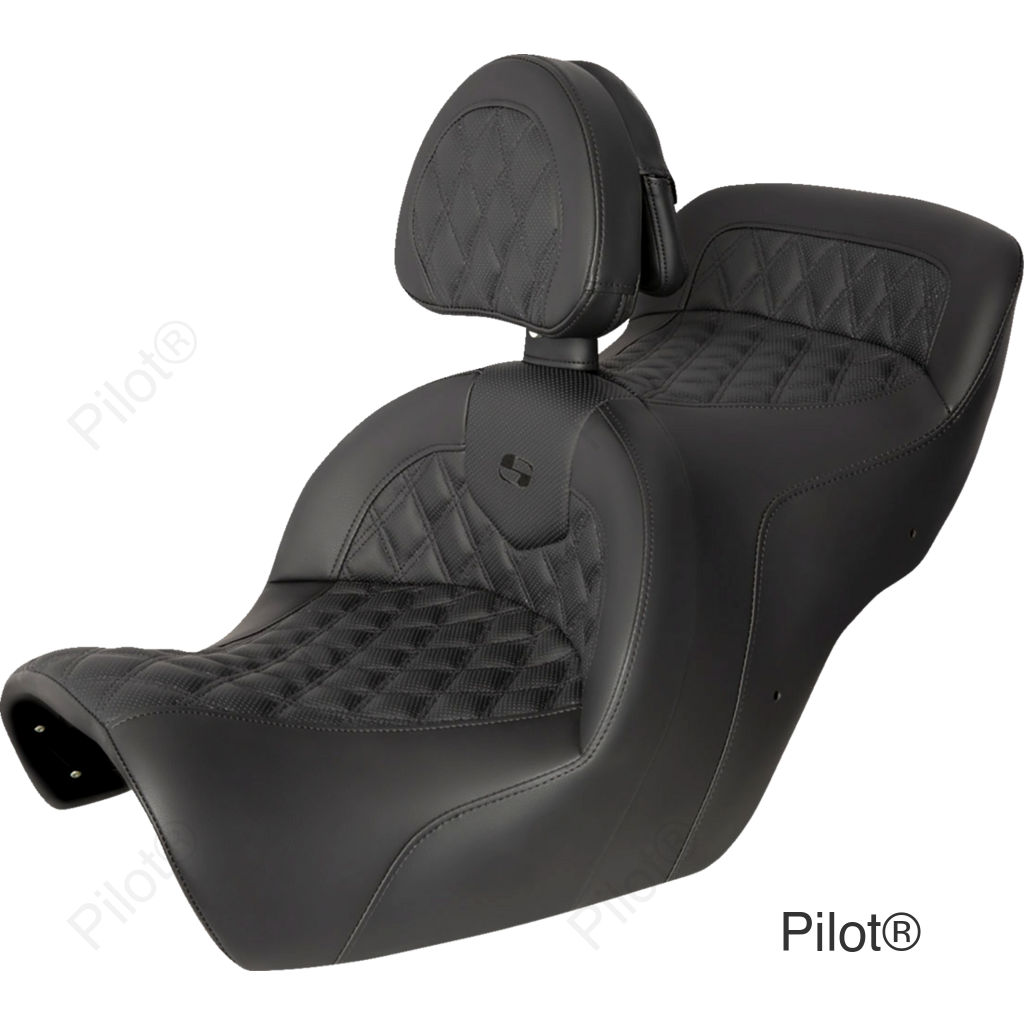 Seat - Roadsofa™ - With Backrest - Full Lattice Stitch - Black