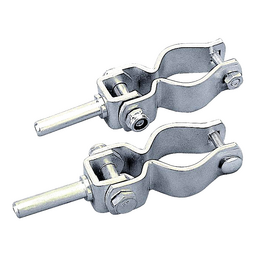 Heavy Duty Zinc Plated Steel Clamp-On Oar Lock, Pair, 1/2" Shaft thumbnail-0