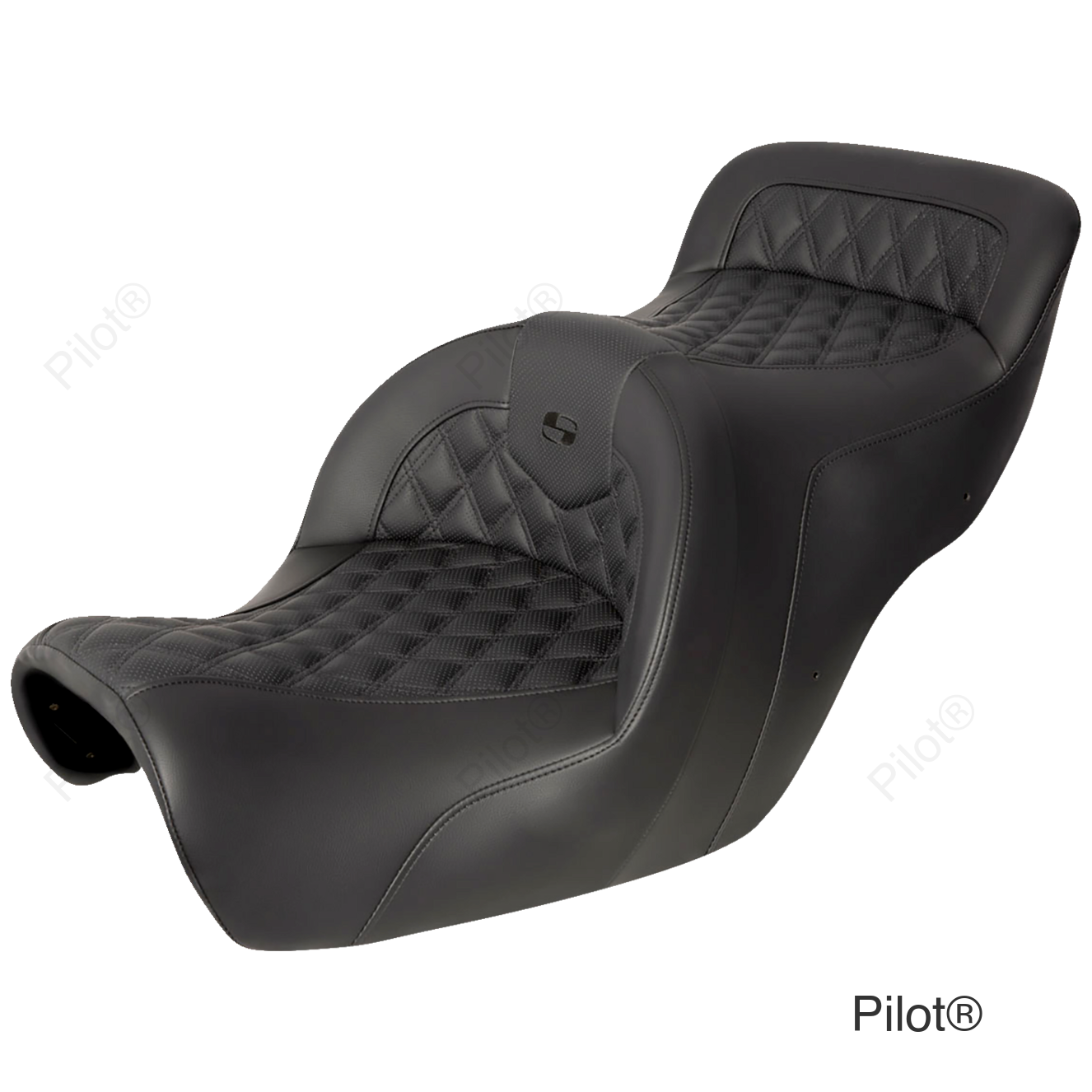 Seat - Roadsofa™ - Without Backrest - Full Lattice Stitch - Black