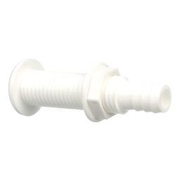 Seachoice Polypropylene Extra Long Thru-Hull Connector for 3/4 in. ID Hose, White Finish thumbnail-3