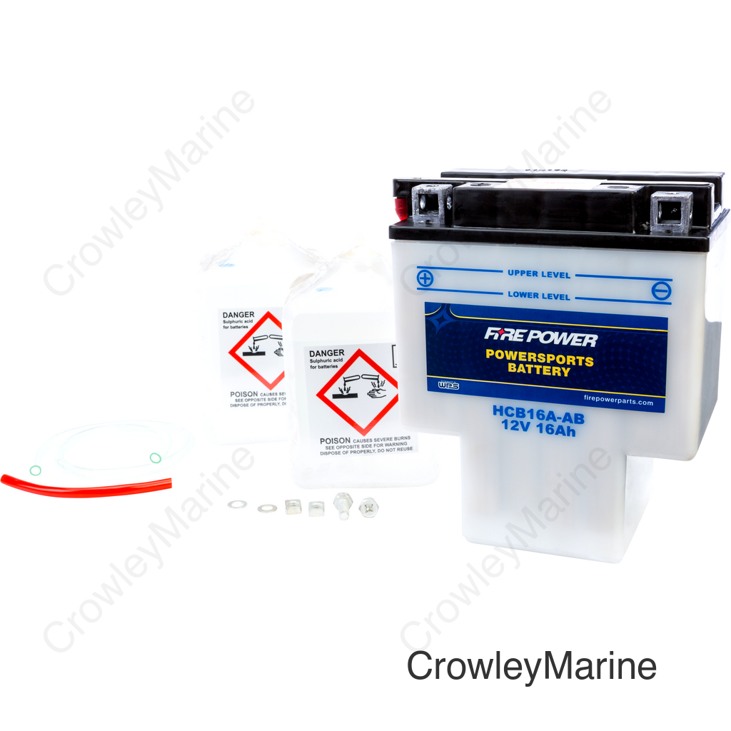 BATTERY W/ACID HCB16A-AB 12V HEAVY DUTY