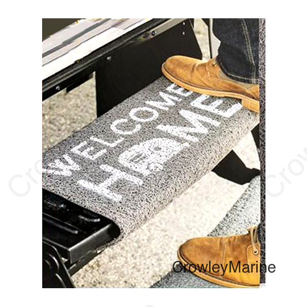 Camco 53195 RV Wrap Around 23" Step Rug, Gray