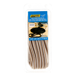 Seachoice Double-Braid Nylon Dock Line w/ Eye Splice, Pre-Shrunk, Heat Stabilized, 3/8 In. X 25 Ft., Gold White thumbnail-2