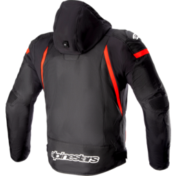 Zaca Waterproof Jacket - Black/Red/White - Medium thumbnail-1