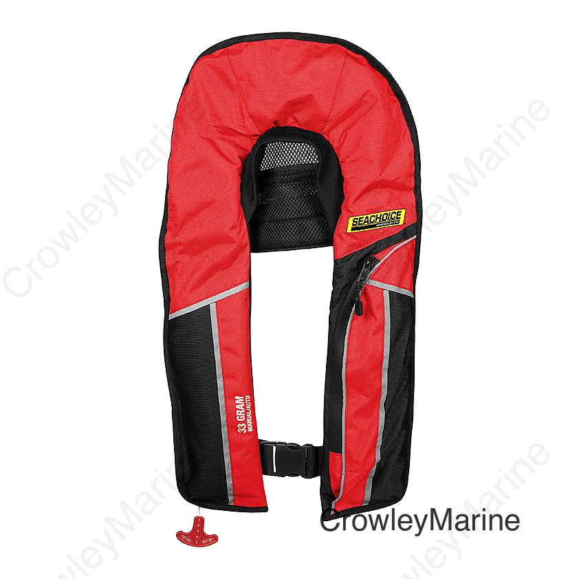 Seachoice 85861 Type V Premium Rip-Stop Inflatable PFD – Adult Universal, Red